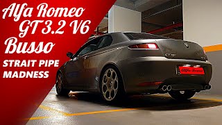 Alfa Romeo GT 32 Busso Straight Pipe Exhaust StartUp and Reving V6 Madness [upl. by Alton]