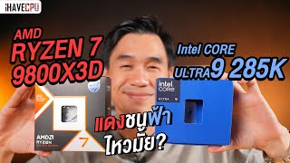 แดงชนฟ้า RYZEN 7 9800X3D VS CORE ULTRA9 285K ไหวมั้ย l iHAVECPU [upl. by Ynneh]