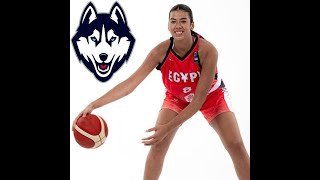 UConn Womens Basketball Huskies Recruiting ELITE Egyptian Forward Jana Elalfy  NCAAW 2022 [upl. by Merci]