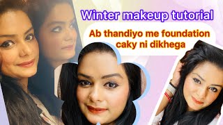 Winter season makeup tutorial  dry skin make up trending blog ViralVideo glow skin make up [upl. by Alison]