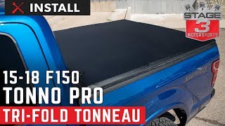 20152018 F150 and Raptor Tonno Pro Tri Fold Tonneau Cover Install [upl. by Aynatahs742]