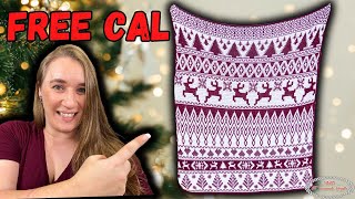 New FREE CAL Christmas Mosaic Crochet Blanket [upl. by Nnaer]