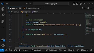 Build a C NET FFMPEG Project to ConvertMergeSplit amp Add Watermark to Videos Using XabeFFmpeg [upl. by Macnair]
