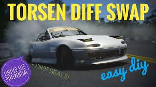 DIY Miata Torsen Differential LSD Swap Diff axles seals driveshaft fluid [upl. by Alimhaj]