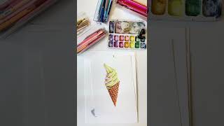 Turning My Ice Cream Painting into Real Ice Cream 🪄✨🍦 ad illustration foodillustration [upl. by Puritan570]