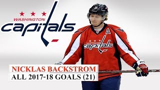 Nicklas Backstrom 19 All 21 Goals of the 201718 NHL Season [upl. by Lattonia895]