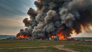 RUSSIAN ARSENAL IN FLAMES Ukrainian Attack Wipes Out Depot Stacked with North Korean Ammunition [upl. by Benito]