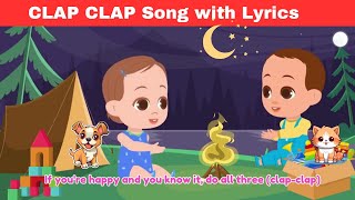 If you are happy Clap your hands With Lyrics Kids Song [upl. by Ahtera]