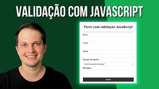 Como criar um formulário incrível com validações em JavaScript  Tutorial Passo a Passo [upl. by Ditmore]