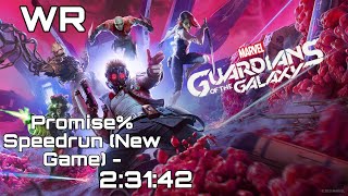 WR Marvels Guardians of the Galaxy  Promise New Game speedrun in 23142 [upl. by Kev]