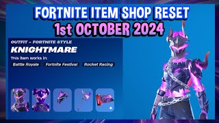 NEW KNIGHTMARE BUNDLE Fortnite Item Shop Reset 1st October 2024 [upl. by Islaen64]