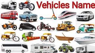 Vehicles Name Transport Name Vehicles Name with pictures [upl. by Syck]