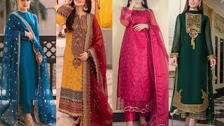 Latest wedding amp party Long shirt Designing ideas 202425 [upl. by Ahsikyw]