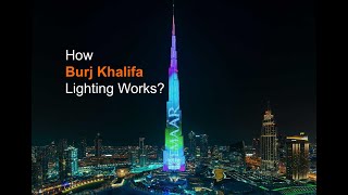 How Burj Khalifa Lighting Works  كيف تعمل إضاءة برج خليفة؟  Media Facade  DMX Linear Lights [upl. by Areik]