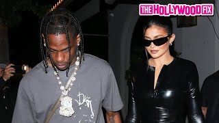 Kylie Jenner amp Travis Scott Turn Heads In A Racy Black Mini Dress For Hollywood Date Night At Craigs [upl. by Tavis]