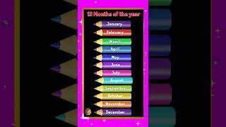 Months of the year song  12 months name in English  months of the Year kindergarten [upl. by Jahncke]