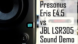 Presonus Eris E45 vs JBL LSR305  Sound Test [upl. by Klein]