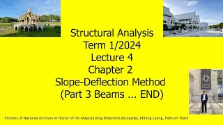 04 Ch 2 Slope Deflection Method Part 3 Beam END Structural Analysis Term 1 2024 July 17 2024 [upl. by Asilram]