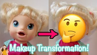 Putting REAL Makeup on Baby Alive Mallerie  Kelli Maple [upl. by Lellih]