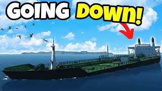 Massive Oil Tanker SINKS In Stormworks Sinking Ship Survival [upl. by Maxie]