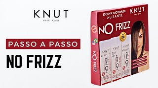 Passo a passo da linha KNUT No Frizz l Escova progressiva Faça você mesma [upl. by Strander]