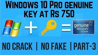 Buy Windows 10 Pro OEM genuine activation key at Rs 750  No Crack  No Fake in Hindi Part3 [upl. by Acirred]