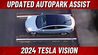 Updated Autopark Tesla Vision 2024 [upl. by Bonnee123]