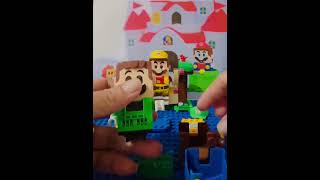 Lego Peach Tanooki back to her original power costume 140 shorts toys mario viralvideo [upl. by Adyht]