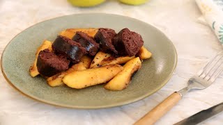 Recette  Boudin noir poêlé aux pommes [upl. by Yar287]