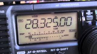 Monitoring 10 Meter Band with ICOM IC718 100W HF Radio [upl. by Malva]