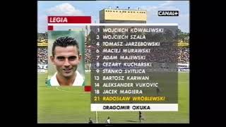 Stomil Olsztyn  Legia Warszawa 16 26082001 6 kolejka [upl. by Ebner728]