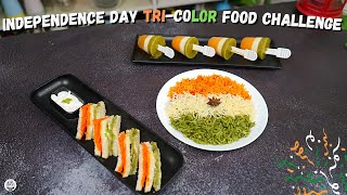 Triumph of Taste Indulge in a 3Course TriColor Feast for Independence Day  TriColor Food Challenge [upl. by Akedijn]