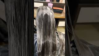 Hair Rebonding in team work hairstyle shorts trending hairportbysahil [upl. by Simsar]