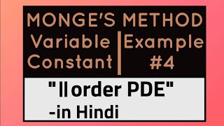 Example4 Monges Method for Variable constantsecond order Partial Differential Equations [upl. by Heidt]