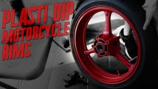 How to Plasti Dip Motorcycle Rims [upl. by Annaiv]