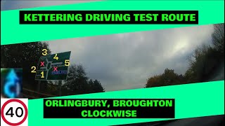 Kettering Driving Test Route  Orlingbury Broughton Clockwise [upl. by Zeralda]