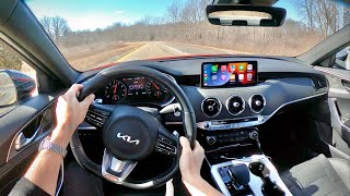 2022 Kia Stinger GT2 AWD V6  POV Review [upl. by Atikram]