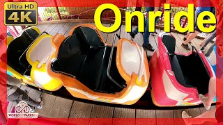 K3 Roller Skater Onride Plopsaland de Panne 2021 – Vekoma Junior Coaster – Plopsaland Achterbahn [upl. by Ynaiffit964]