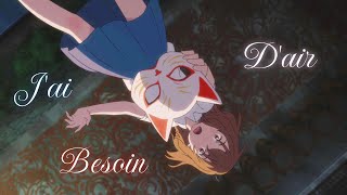 Nightcore AMV  Besoin dair  LouMusiqueOfficiel LYRICS [upl. by Yrocej]