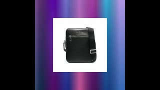 Baldinini Trend Black Leather Messenger Bag [upl. by Hazelton461]