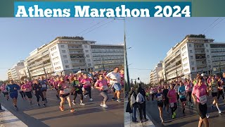 Sunday morningAthens Marathon 2024 in Syntagmal Athens Greece marathon [upl. by Goetz113]