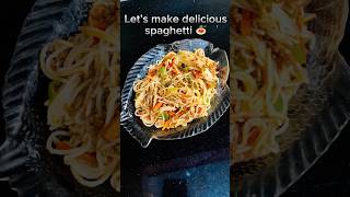 Spaghetti recipe easy and delicious cooking 5minrecipe food asmr [upl. by Natlus]