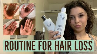 TELOGEN EFFLUVIUM HAIR ROUTINE nioxin review [upl. by Anelad]