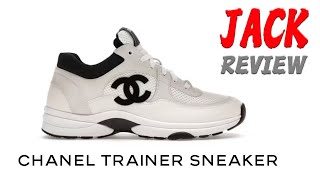 CHANEL SNEAKERS LOW TOP TRAINER SNEAKERS Suede Calfskin amp Grained Calfskin White amp Black UNBOXING [upl. by Golter]