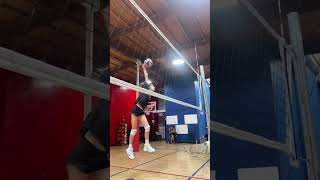 College level volleyball player hitting the ball [upl. by Enyahs261]