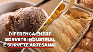 Diferença entre sorvete industrial e sorvete artesanal [upl. by Anastasia]