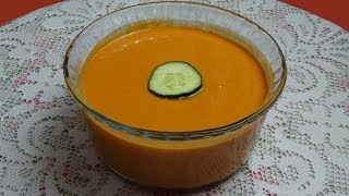 GAZPACHO ANDALUZ AUTÉNTICO  RECETA TRADICIONAL ANDALUZA [upl. by Adlihtam425]