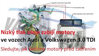 Nízký tlak oleje zabíjí motory Volkswagen Audi 30 TDI [upl. by Sueddaht665]