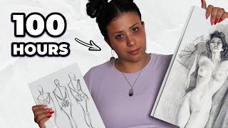 100 Hours of Figure Drawing Practice Epic Transformation [upl. by Magulac]