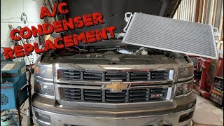 20142018 Chevy Silverado AC Condenser Replacement  SierraTahoeYukonSuburbanEscalade [upl. by Gunnar351]